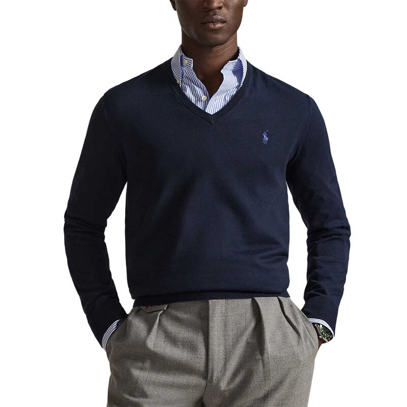 Polo Ralph Lauren Slim Fit Cotton V-Neck Sweater image number 0
